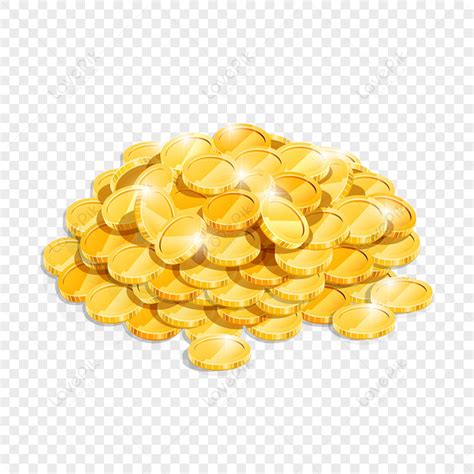 A Pile Of Gold Coins, A Pile Of Gold Coins, Gold Clipart, Gold PNG White Transparent And Clipart ...