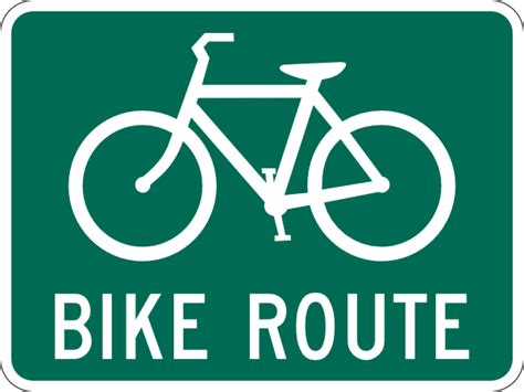 Bicycle Route Sign clip art Free Vector / 4Vector