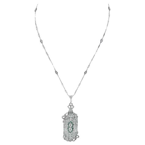 Antique Art Deco Pendant Necklace - 234 For Sale on 1stDibs