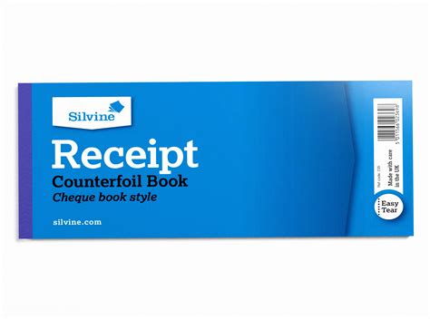 Counterfoil Receipt Book 80 Receipts Easy Tear - Stationery