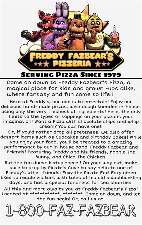 Freddy Fazbear’s Pizza Advertisement | Logo by CynfulEntity : r ...