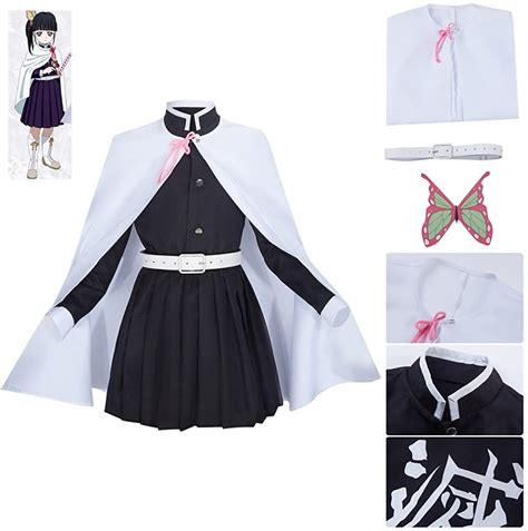 Cosplay Life Tsuyuri Kanao Demon Slayer Complete Anime Costume Set Kimono Cardigan Tanjiro ...