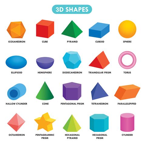 Set Of 3d Geometric Shapes 24548832 Vector Art at Vecteezy