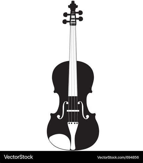 Violin silhouette Royalty Free Vector Image - VectorStock