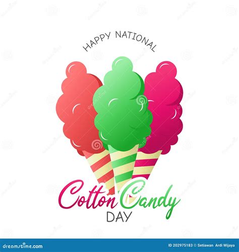 Vector Graphic of Happy National Cotton Candy Day Good for National ...