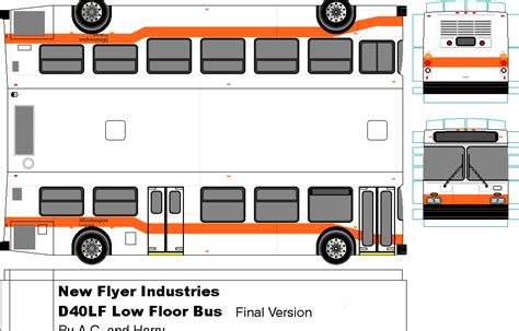 SP. Papel Modelismo: PaperCraft - Mississauga Transit/MiWay - Bus New Flyer D40LF