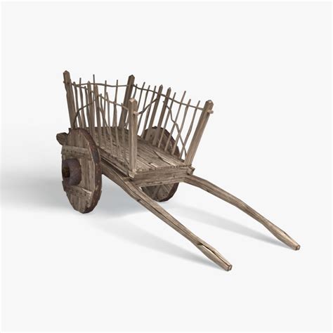 3d model medieval cart