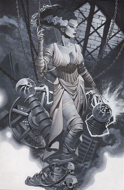 BRIDE OF FRANKENSTEIN Illustration By Chris Stevens — GeekTyrant | Frankenstein art ...