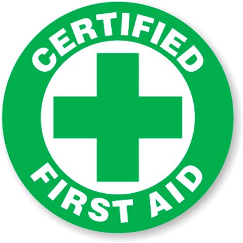 Certified First Aid Sticker - SafetyKore.com