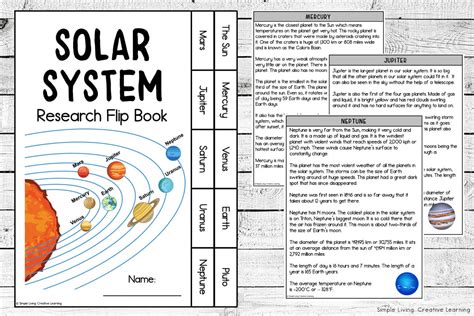 Solar System Flip Book Printable