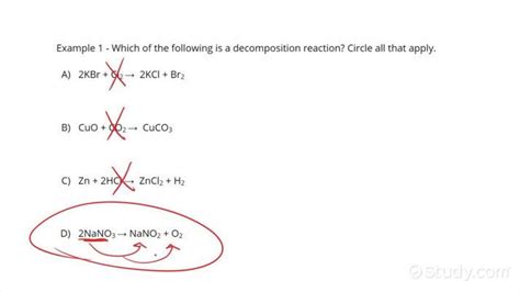 Decomposition Reaction