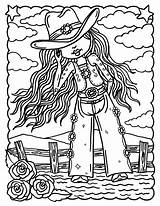 Coloring Pages Of Cowgirls sketch template