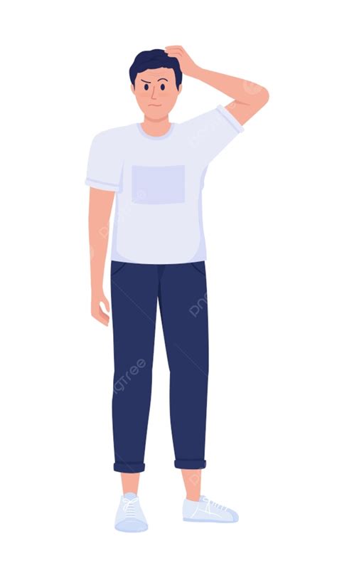 Questioning Semi Flat Color Vector Character, Confusion, Human ...