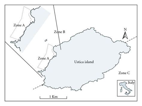 The zones of the Ustica marine protected area and the no-take area of... | Download Scientific ...