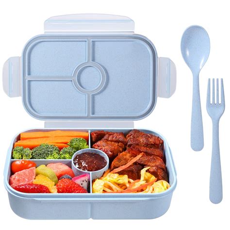 Buy JeopaceBento Box for Kids Lunch Containers with 4 Compartments Kids Bento Lunch Box ...