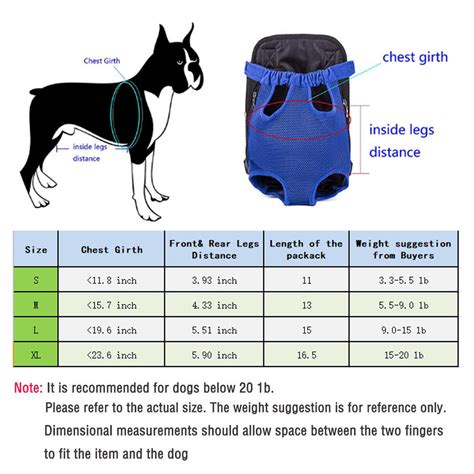 Dog Backpack Size Guide – Paw Roll