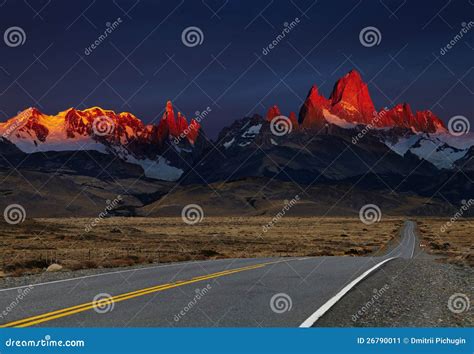 Mount Fitz Roy at Sunrise, Patagonia, Argentina Stock Image - Image of fitzroy, hill: 26790011