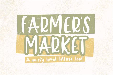 Farmer's Market Font by dansiedesign · Creative Fabrica