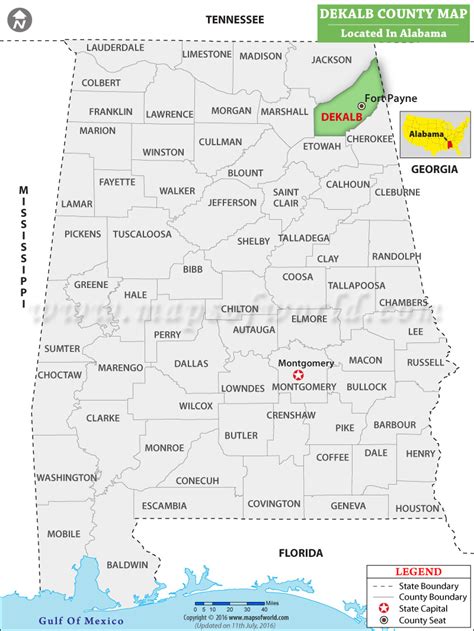 Dekalb County Map, Alabama