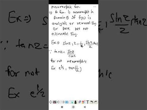 Meromorphic function | in complex analysis | #short - YouTube