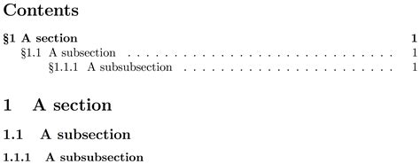 sectioning - Text symbol section in Table of subsection and subsubsections - TeX - LaTeX Stack ...