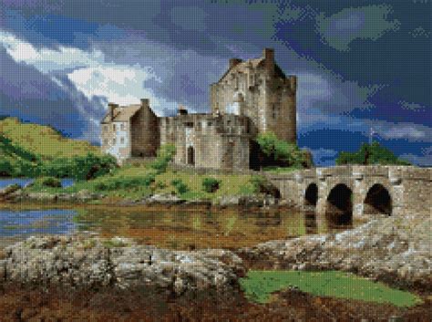 Eilean Donan Castle Scotland Cross Stitch Pattern PDF - Etsy | Scotland ...