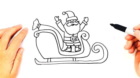 easy santa sleigh drawings - Thru Journal Fonction