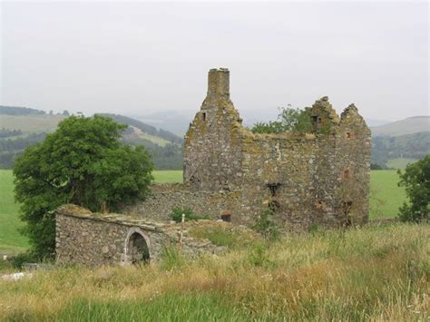 Buckholm Tower. This 16th century tower house is now in a ruined state and is said to be haunted ...