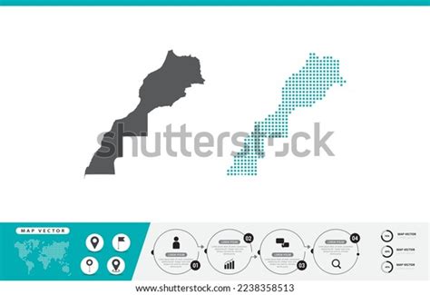 Sahara Map Dots Gray Green Presentation Stock Vector (Royalty Free ...