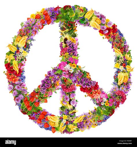 Peace flower symbol Stock Photo - Alamy