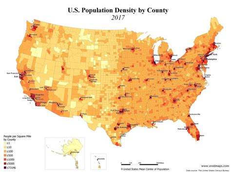 U.S. Population Density (1990 - 2017) - Vivid Maps