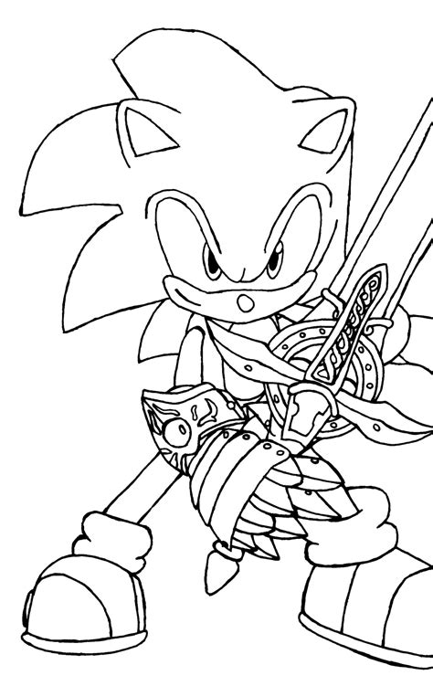 Coloring Sonic With Sword Thekidsworksheet - vrogue.co