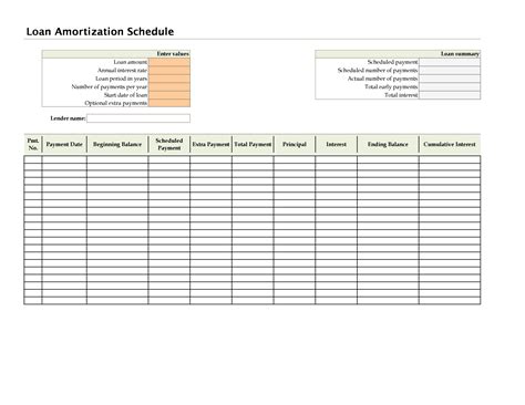 Free Monthly Payment Schedule Template - PRINTABLE TEMPLATES