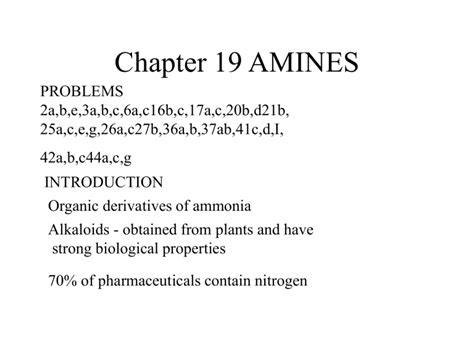 Basicity of amines