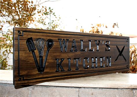 Personalized Kitchen Sign (CWD-391) | Kitchen signs, Personalized wood signs, Personalized ...