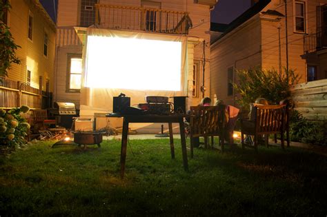 A Garage Door as a Movie Screen