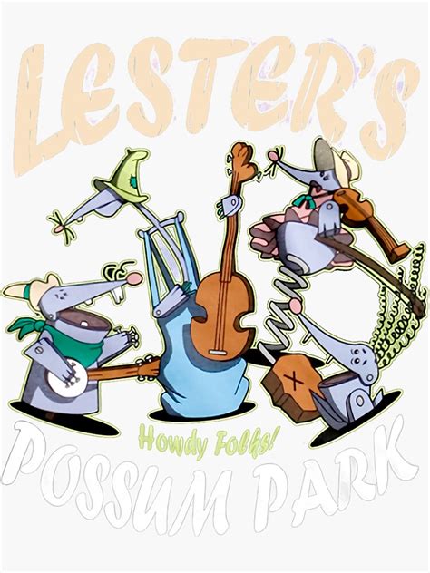 "Cartoon-A-Goofy-Movie-Lester's-Possum-Park-T-Shirt-Navy" Sticker by AulenbachRoss | Redbubble