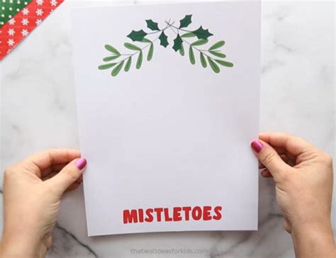 Mistletoes Footprint (Free Printable) - The Best Ideas for Kids