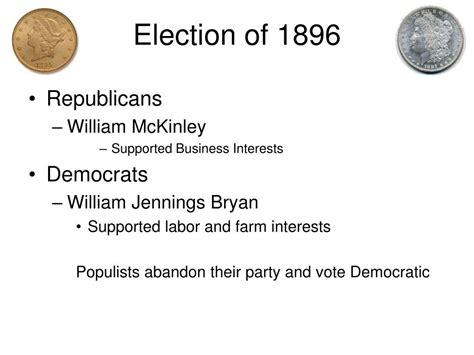 PPT - Populism & the Election of 1896 PowerPoint Presentation, free ...