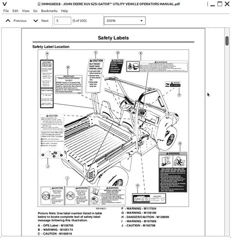 JOHN DEERE XUV 625i GATOR™ UTILITY VEHICLE OPERATORS MANUAL (OMM168318 ...