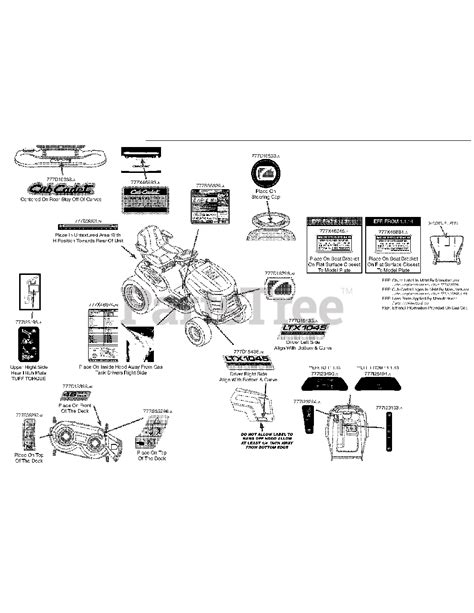 Cub Cadet LTX 1045 (13WX93AT009) - Cub Cadet 46" Lawn Tractor (2014 ...