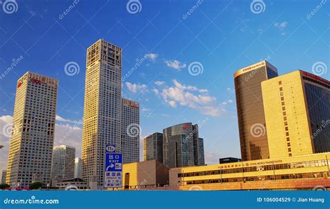 Skyline of Beijing CBD in the Morning Editorial Stock Image - Image of ...