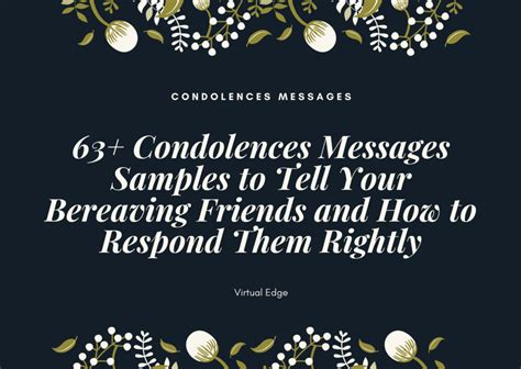 65+ Condolences Messages Samples to Tell Your Bereaving Friends and How ...