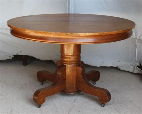 Bargain John's Antiques | Antique Round Oak Table - 4 leaves 48 inch diameter - Pat. Oct. 1,1912 ...
