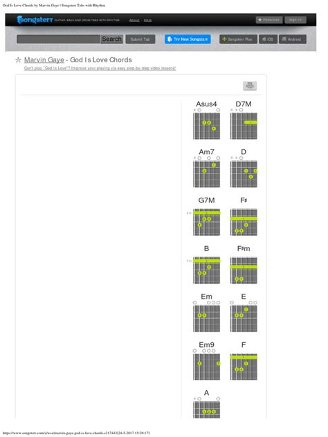 God Is Love Chords by Marvin Gaye - Songsterr Tabs With Rhythm | PDF ...