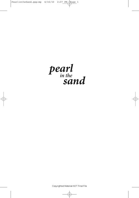 Pearl in the Sand by Duane Sherman - Issuu