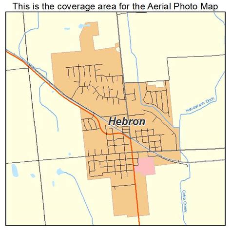 Aerial Photography Map of Hebron, IN Indiana