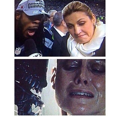 Erin Andrews reaction to Richard Sherman | Erin, Ole miss game, Laughter