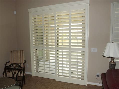 Plantation Shutters on sliding glass doors - Traditional - Phoenix - by The Louver Shop