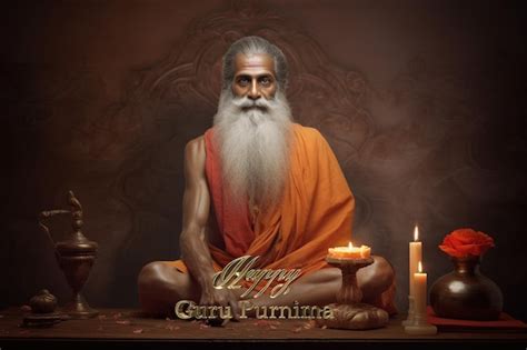 Premium Photo | Happy guru purnima The day on which the first guru was ...